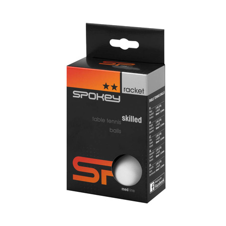 Piłeczki Do Tenisa Stołowego Ping Ponga Białe Skilled ** 6 szt. SPOKEY