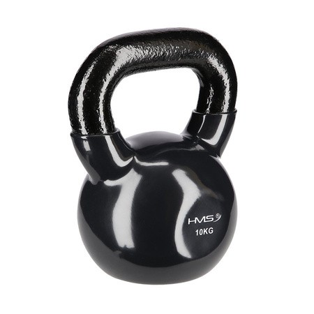 HMS KETTLEBELL Żeliwny Pokryty Winylem Do Treningu Siłowego Ćwiczeń 10 kg