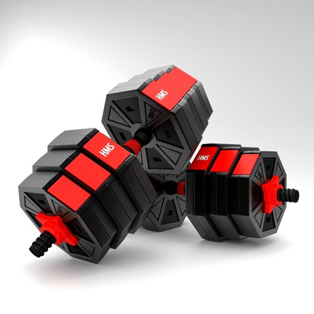 HMS Zestaw Sztangielki Hantle Ciężarki Ze Sztangą Do Ćwiczeń 2x10 kg