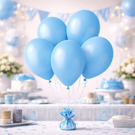 Balony Klasyczne Jasnoniebieskie Lateksowe Na Urodziny GEMAR 12" 100 szt.