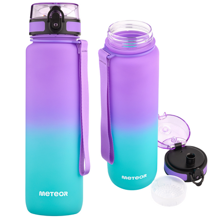 Butelka Sportowa Bidon Na Wodę Z Miarką Tritanowa Z Ustnikiem 1000 ml METEOR