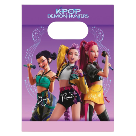Torebki Prezentowe Papierowe K-POP DEMON HUNTERS Łowczynie Demonów 4 szt.