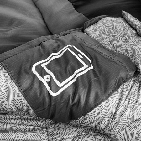 Ciepły Śpiwór Turystyczny Koperta Pod Namiot 230x75 cm + Karimata