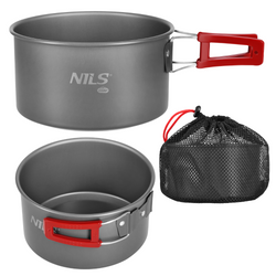 Garnek Turystyczny Kempingowy Na Wyjazd Biwak Z Uchwytem 1,4 L NILS CAMP