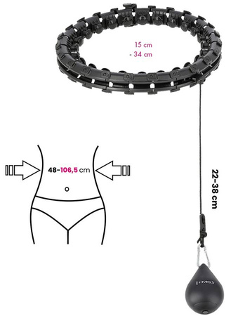 HMS Hula Hop Odchudzające Z Wypustkami I Obciążnikiem + Pas