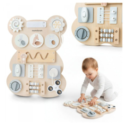Tablica Manipulacyjna Sensoryczna Montessori Edukacyjna Miś 30x40 cm