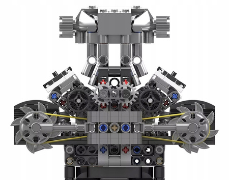 Klocki Konstrukcyjne Silnik Samochodowy V8 737 el. Na Prezent MOULD KING