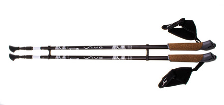 VIVO Rekreacyjne Kijki Kije Nordic Walking Regulowane 82-135 cm
