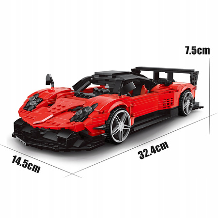 Klocki Konstrukcyjne Auto Sportowy Samochód 1278 Elementów Mould King
