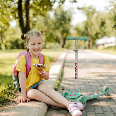 Hulajnoga Trójkołowa Dla Dzieci Balansowa Składana Świecące Kółka LED METEOR