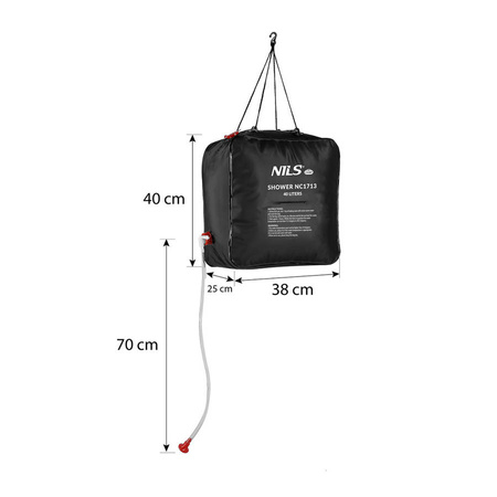 Przenośny Prysznic Turystyczny Ogrodowy 40 L NILS
