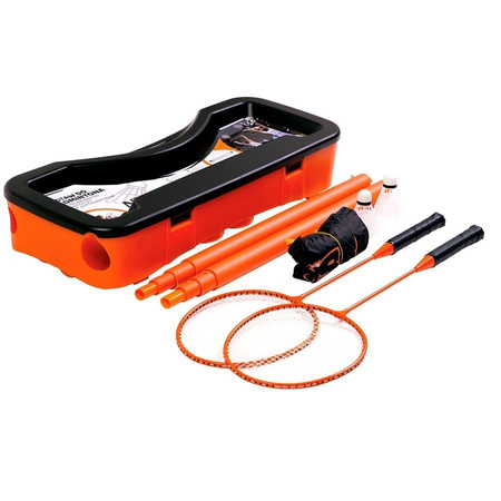 Zestaw Do Gry Rekreacyjnej W Badmintona Siatka + Rakietki + Lotki W Walizce