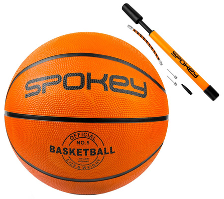 SPOKEY Piłka Do Koszykówki Koszowa Treningowa Rozmiar 5 + Pompka