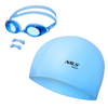 Czepek Pływacki Silikonowy Kąpielowy Na Basen Niebieski Uniwersalny NILS