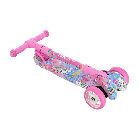 Hulajnoga Trójkołowa Balansowa Dla Dzieci Regulowana Wysokość Kółka LED