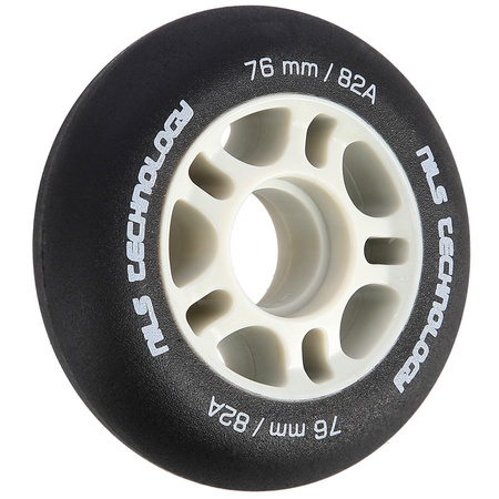 Kółka Do Łyżworolek Kauczukowe Zestaw 4 szt. Czarne Matowe 76 mm NILS