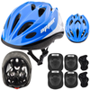 Kask Rowerowy Regulowany Dziecięcy Otwory Wentylacyjne + Zestaw Ochraiaczy