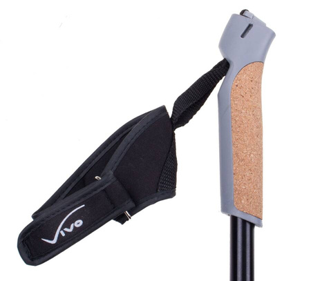 VIVO Rekreacyjne Kijki Kije Nordic Walking Regulowane 82-135 cm