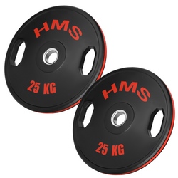 Talerze Obciążenia Olimpijskie Na Gryf Sztangę Gumowany HMS Zestaw 2x25 kg