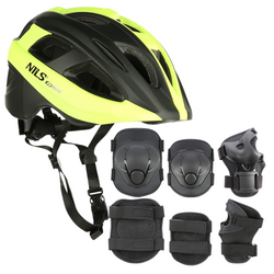 Kask Rowerowy Regulowany Dziecięcy In-mold Wentylowany + Zestaw Ochraniaczy