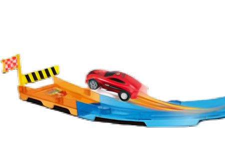 Tor Wyścigowy Samochodowy Pull Back Dla Dzieci 330 cm + 2 Samochody