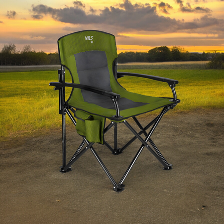 Krzesło Turystyczne Składane Kempingowe Plażowe Ogrodowe + Pokrowiec NILS