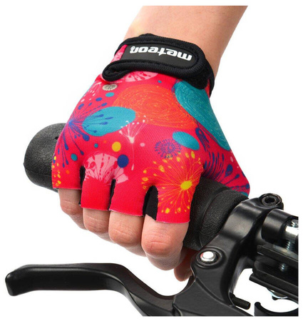 METEOR Rękawiczki Rowerowe Na Rower Dla Dzieci Krótkie Na Rzep