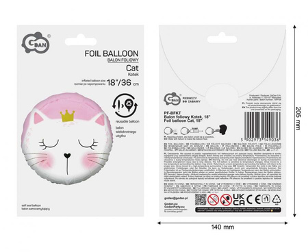 Balony Foliowe Na 5 Urodziny Imprezę Dla Dziecka Kotek Kicia Kocia Cyfra