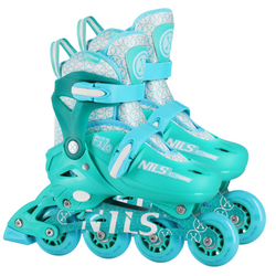 Rolki Regulowane Łyżworolki Rekreacyjne Dziecięce Zielone Nils Extreme