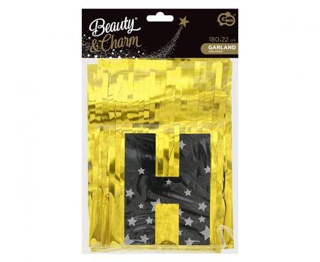 Girlanda Papierowa Happy New Year 180 cm Dekoracja Wisząca Na Sylwestra