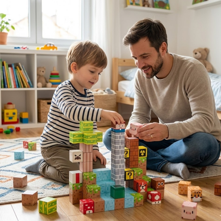 Klocki Magnetyczne Konstrukcyjne Zestaw 75 Elementów Edukacyjne Dla Dzieci