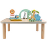 MERKAN Drewniany Stolik Edukacyjny Interaktywny Kolorowe Zwierzątka Z Kolejką