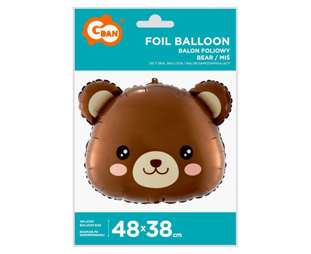 Balon Foliowy Miś Niedźwiadek Na Urodziny Przyjęcie Dla Dziecka 48x38 cm