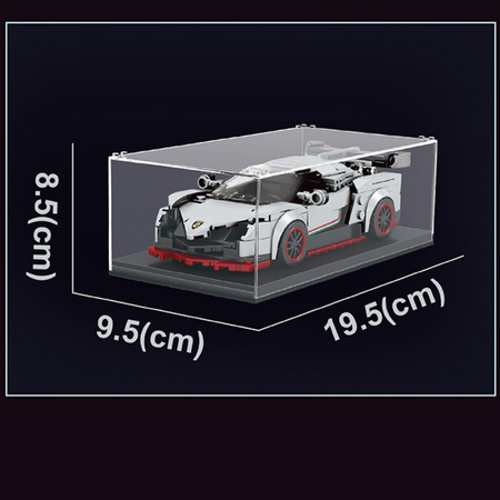 Klocki Konstrukcyjne Samochód Wyścigowy 398 Elementów + Gablota Mould King