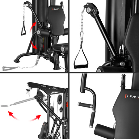 Atlas Do Ćwiczeń Domowa Siłownia Z Ławką Regulowane Ramiona + Stos HMS