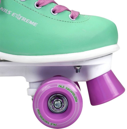 NILS Wrotki Skórzane Retro Sznurowane Damskie