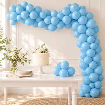 Balony Jasnoniebieskie Klasyczne Pastelowe Na Imprezę GEMAR 5" 200 szt.
