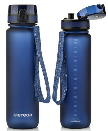 Butelka Sportowa Bidon Na Wodę Z Miarką Tritanowa Z Ustnikiem 1000ml METEOR