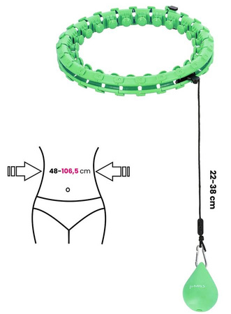 HMS Hula Hop Odchudzające Z Wypustkami i Obciążnikiem + Pas