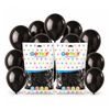 Balony Czarne Klasyczne Pastelowe Dekoracyjne Na Urodziny GEMAR 8" 200 szt