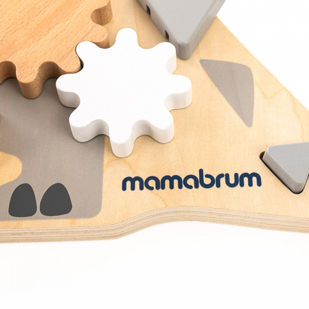 Tablica Manipulacyjna Sensoryczna Montessori Edukacyjna Dinozaur 10w1