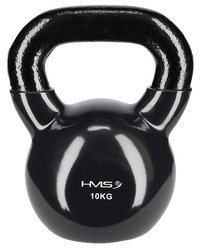 HMS KETTLEBELL Żeliwny Pokryty Winylem Do Treningu Siłowego Ćwiczeń 10 kg