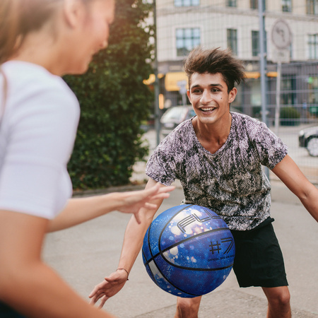 Piłka Koszowa Do Koszykówki Fluorescencyjna Świecąca Rekreacyjna Rozmiar 7