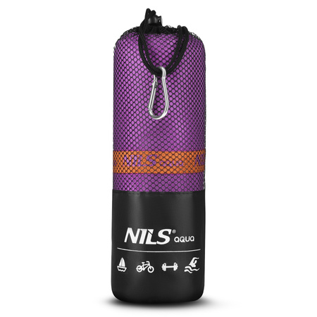 NILS Duży Ręcznik Szybkoschnący Z Mikrofibry Plażowy 180x100 cm + Zawieszka