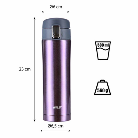 Kubek Termiczny Termos Turystyczny Stalowy Butelka Na Kawę Herbatę 430 ml