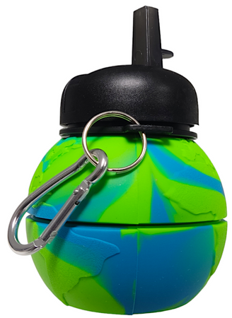 MERKAN Butelka Sportowa Bidon Piłka Składany W Kształcie Ziemi 550 ml