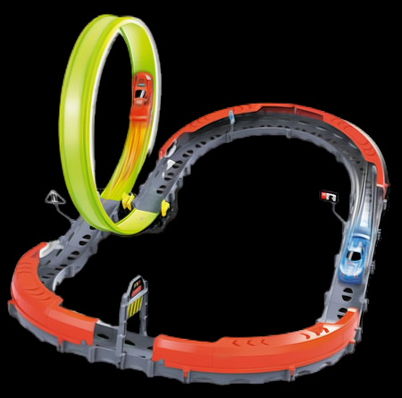 Tor Wyścigowy Samochodowy Pull Back Dla Dzieci + Samochód