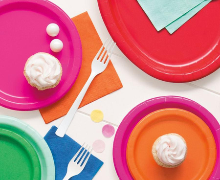 Serwetki Papierowe Pomarańczowe Ozdobne Na Przyjęcie UNIQUE 25x25 cm 20 szt