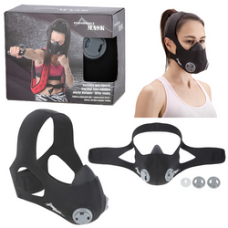 Maska Treningowa Performance Wydolnościowa Sportowa Wysokogórska Czarna