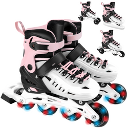 KIDO 4w1 Łyżworolki Łyżwy Rolki Wrotki Kółka LED Regulowane SPOKEY